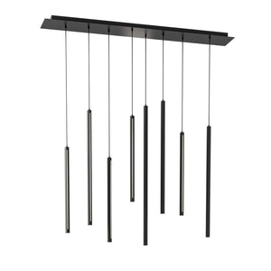 Square Cct Led Duo-Light Cylinder Pendant Cluster