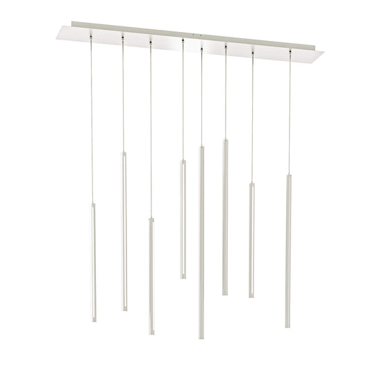 Square Cct Led Duo-Light Cylinder Pendant Cluster