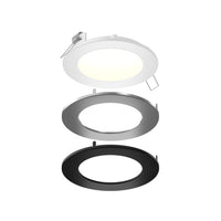 Round Led Recessed Panel Light With Multi Trim