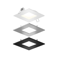 Square Led Recessed Panel Light With Multi Trim