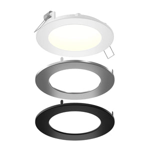 Round Led Recessed Panel Light With Multi Trim