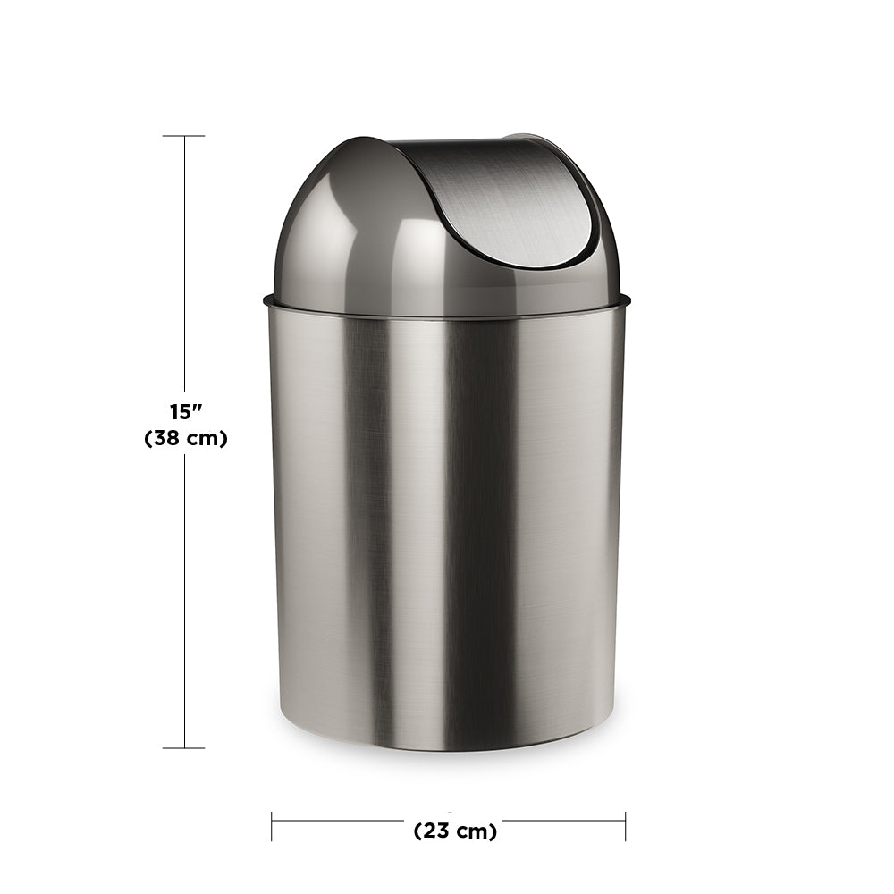 Mezzo Swing-Top Trash Can 2.5-Gallon (9L) Capacity